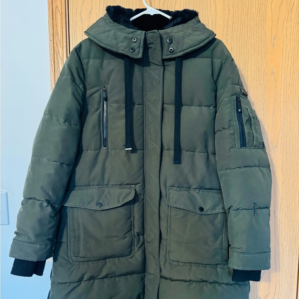 BCBGeneration Dark Green Women's Puffer Coat